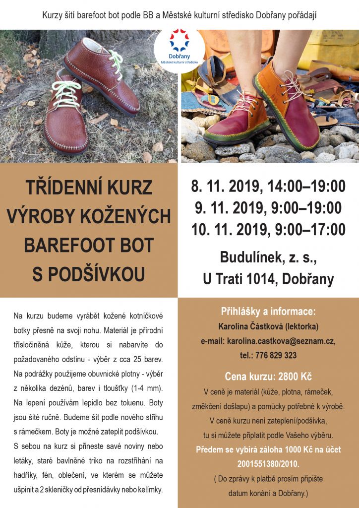Třídenní kurz výroby kožených bot Dobřany