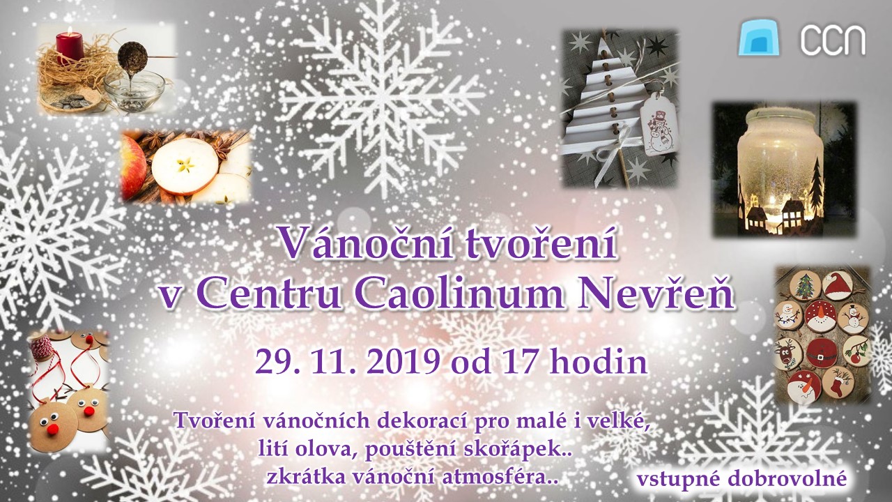 Vánoční tvoření v Centru Caolinum Nevřeň