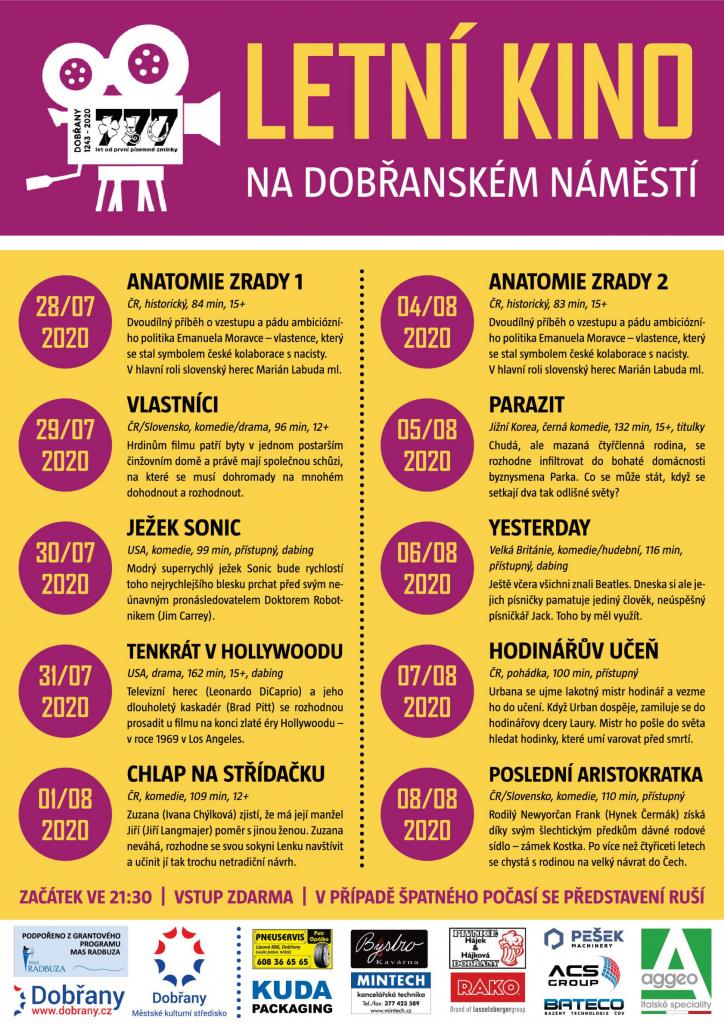 Letní kino Dobřany 2020