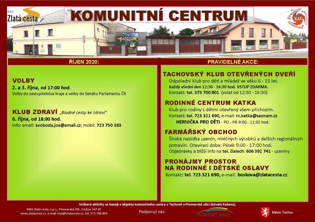 program MAS ZLATÁ CESTA – říjen 2020